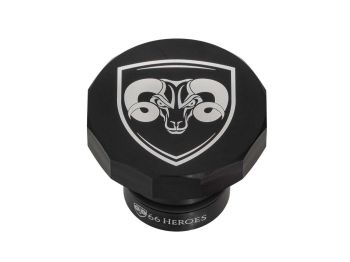 Tank cap 66Heroes angular black for Puch Maxi