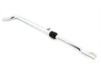 Exhaust bracket chrome adjustable 325-470mm 10mm hole for Zündapp, Kreidler, Hercules, Puch, DKW, KTM