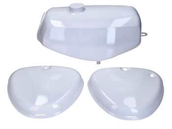 B-goods fuel tank and side cover set white for Simson S50, S51, S70