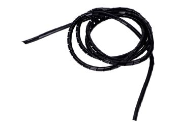 Protective cover cable / cable pull spiral black 6mm x 1.5m