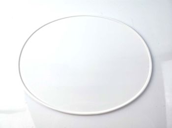 Start number plate T.F.L. white plastic 280x230x3mm for Zündapp KS GS, Hercules K Kreidler, Puch, KTM, Honda, Yamaha