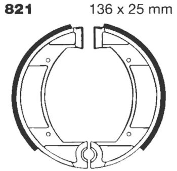 BRAKE SHOE GROOVED