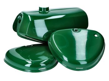 B-goods fuel tank and side cover set dark green for Simson S50, S51, S70