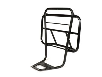 Rack with backrest -MOTO NOSTRA V2- Vespa PX80, PX125, PX150, PX200 - black