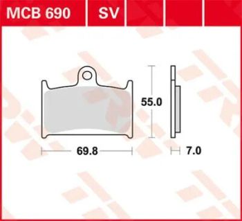 BRAKE PAD TRW MCB690SV