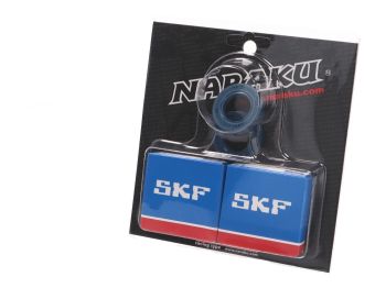 crankshaft bearing set Naraku SKF C4 metal cage for Derbi EBE, EBS, D50B0 = NK104.21