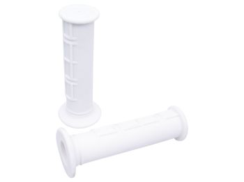 handlebar rubber grip set MX half waffle white