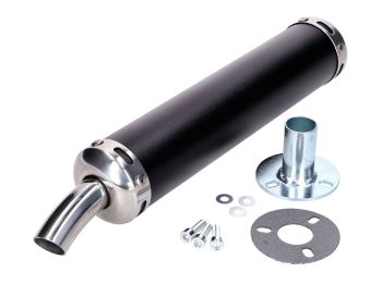 Rear silencer Motegra black incl. gasket for Simson S50, S51, S70