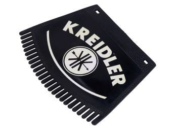 Splash guard black with Kreidler logo 180x185mm for Kreidler