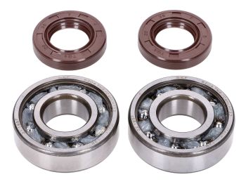 crankshaft bearing set Naraku SKF, FKM Premium C4 polyamide for Derbi EBE, EBS, D50B