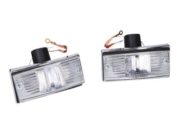 front indicator light set complete white for Vespa PX 125-200, Vespa T5