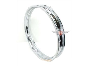 Chrome rim 1.85 x 18 inch 36 hole 7mm for moped, moped, mokick, light motorcycle, motorcycle