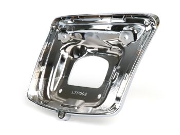 Tail light frame for conversion -MOTO NOSTRA to mount old type tail light until 2014 on vehicles from 2014, chrome- Vespa GTS 125 (ZAPMA3100, ZAPMA3200), Vespa GTS 150 (ZAPMA3200, ZAPMA3100), Vespa GTS 250 (ZAPM45100), Vespa GTS 300 (ZAPM45200, ZAPM45202,