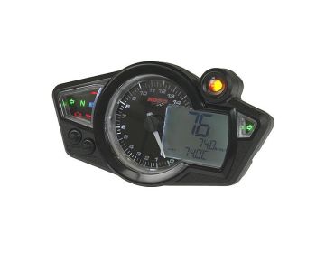 multifunctional speedometer Koso RX1N GP Style black, white lighting