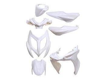 fairing kit 7-piece white for Yamaha Aerox, MBK Nitro 2013-2017