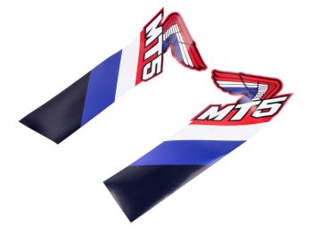 Tank sticker set 2 pieces MT5 multicolored for Honda MT 50 1986- Enduro Mokick
