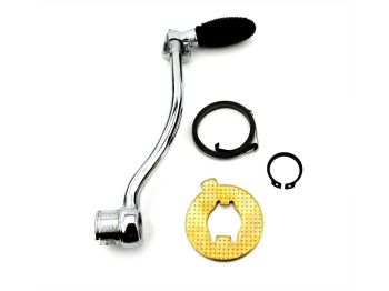 Kick starter with retaining plate spring circlip chrome for Zündapp GTS 50 Type 529, C Sport Super 441, CS 50, CX Hai, KS