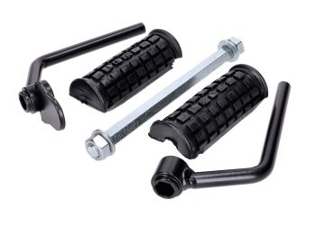 Footrest bracket with rubbers black for Puch Maxi