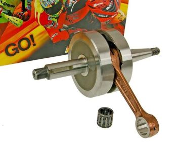 crankshaft Malossi MHR RHQ reinforced high quality for Minarelli AM, Generic, KSR-Moto, Keeway, Motobi, Ride, CPI, 1E40MA, 1E40MB