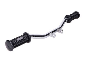 Footrest tube chrome 485mm 18mm with footrest rubbers for Zündapp GTS 50, KS C 50 Sport, Super, CS