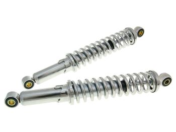 shock absorber set / shocks 320mm adjustable chrome for Puch