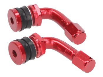 tire valve set 90° bent - red