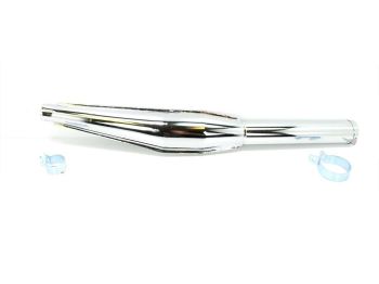 Exhaust chrome 32mm 660mm for Zündapp CS, KS, GTS, ZR, ZD, ZL, C, Kreidler Florett, LF, LH, RMC, Flory, Hercules Prima, MK, K 50, Ultra, Puch Maxi, Monza