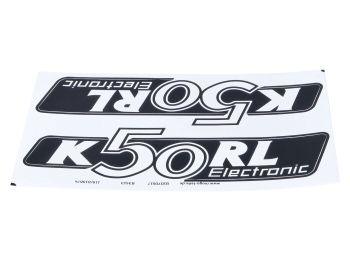 Sticker set MOGA 2 pieces 160mm x 40mm for Hercules K 50 RL Electronic