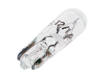 light bulb T5 W2x4.6d 12V-1.2W clear w/ glass base