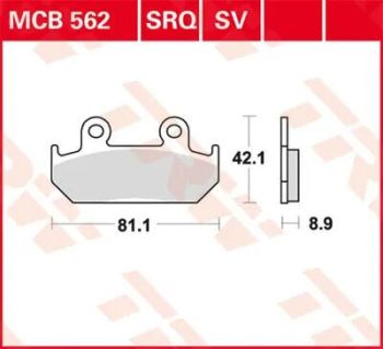 BRAKE PAD TRW MCB562SV